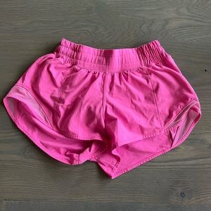 Hot Pink Lululemon 2.5inch Hotty Hot Shorts